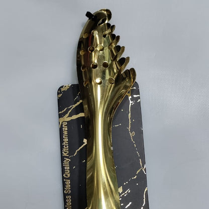 Golden Color Stainless steel heavy Serving Tong chimta beautiful luxury
