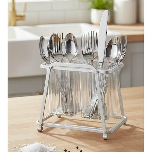 Hshome.pk cutlery holder spoon stand smart gadgets organizer distributor importer wholesaler gadgets Karachi Pakistan Islamabad Lahore Punjab mega sale discount offer daraz.pk idealancy homazing amazing gadgets cleaning products kitchen organizers space saver serveware stainless steel healthy