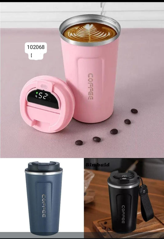 Coffee Glass with temperature display stainless steel best quality