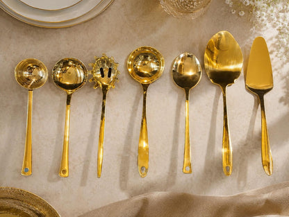 7 PCs homey golden serving spoon.