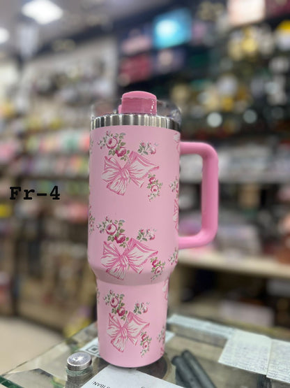 1200ML 40oz Flower design thumbler
