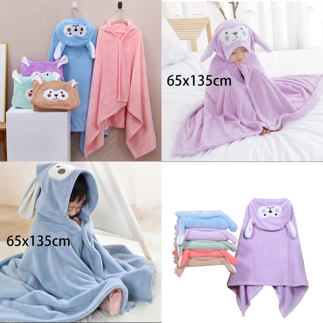 Ultra Soft Hooded Baby Towel Cartoon Kids Bath Towel with Cute Hood for Babies Toddler