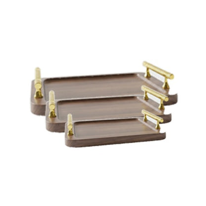 Luxury wooden 3pcs tray set