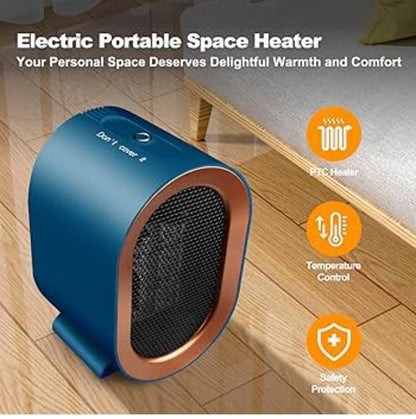 *Electric Space Heater 1200W Energy Efficient Space Heaters for Indoor Use 2 Speed Portable Heater Fan For Bedroom Office Room