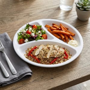 Malamine 3 portion tray