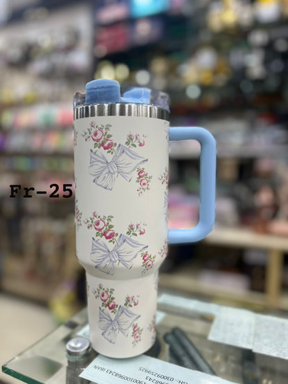 1200ML 40oz Flower design thumbler