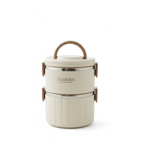 2 layer lunch box stainless steel inner