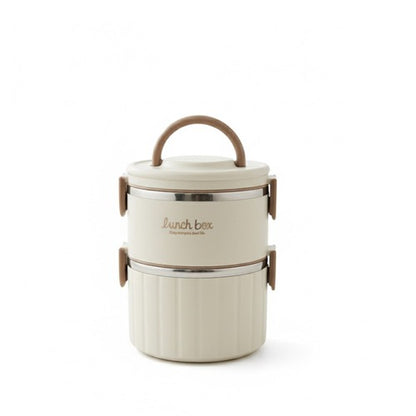 2 layer lunch box stainless steel inner