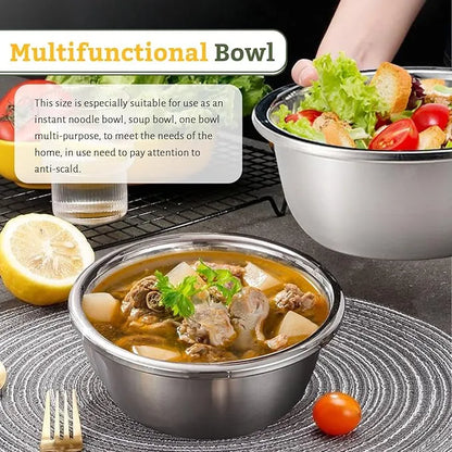 SUS304 Serving Bowls for Salad Rice Gravey