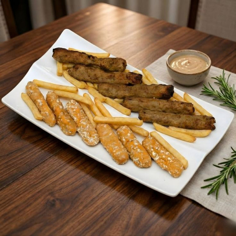 melamine rectangular serving platter wavy design