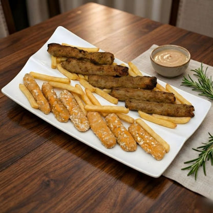 melamine rectangular serving platter wavy design