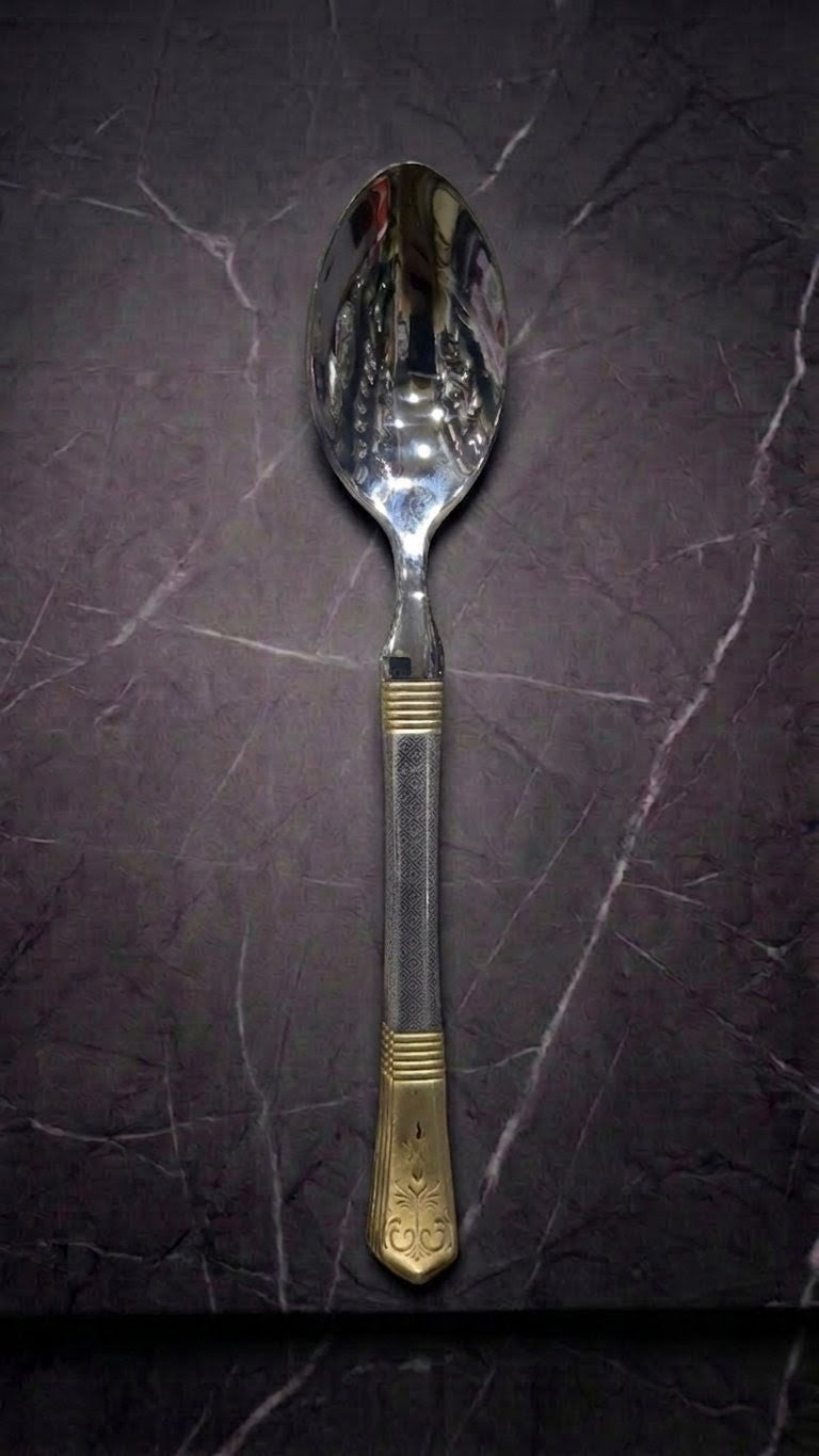 Full Heavy silver golden cutlery sets