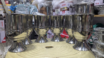 Stainless steel 6pcs vine glass