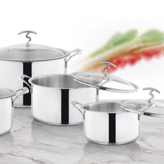 sus304 casserole Alpha Crown Heavy Best Cookware degchi 6 sizes