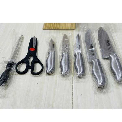 st7 pcs knife set with stand and box packing