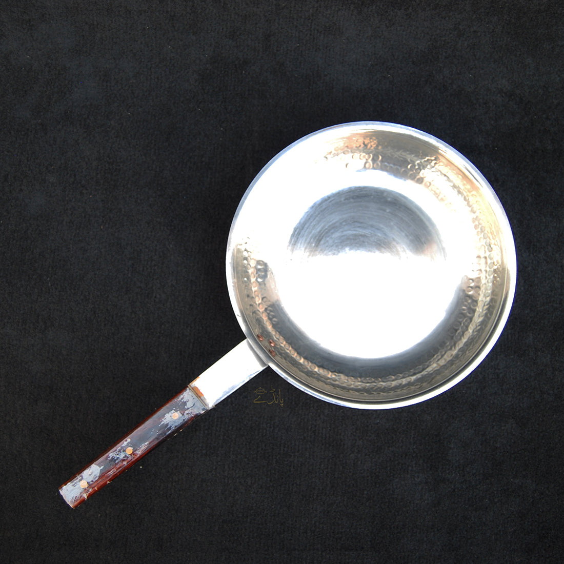 Copper Fry Pan | 9 Inch dia size | With Qali | For Cooking | Large Size | Hammered Design