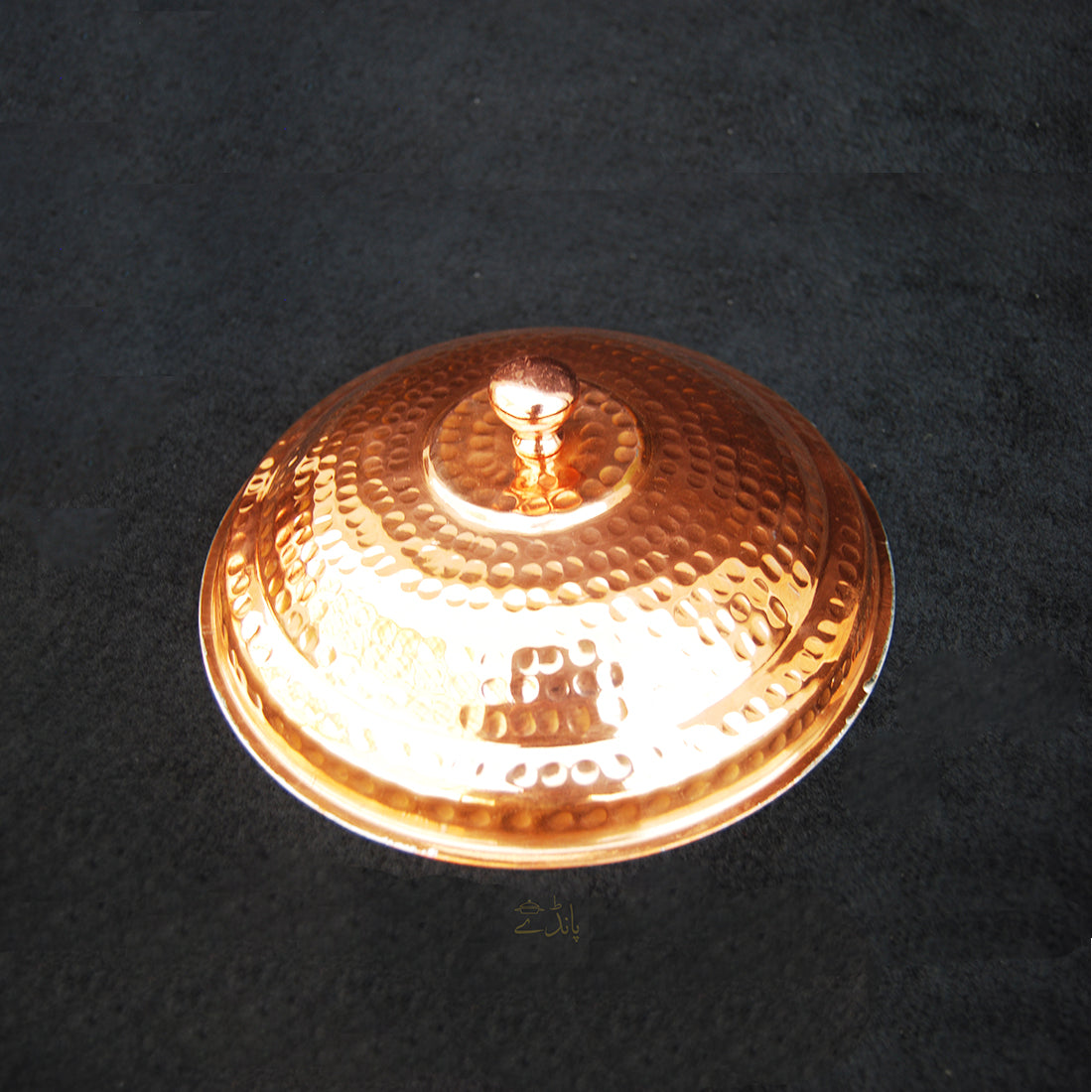 Copper Sauce Pan with Lid | 8 Inch dia size | With Qali | For Cooking | Large Size | Hammered Design