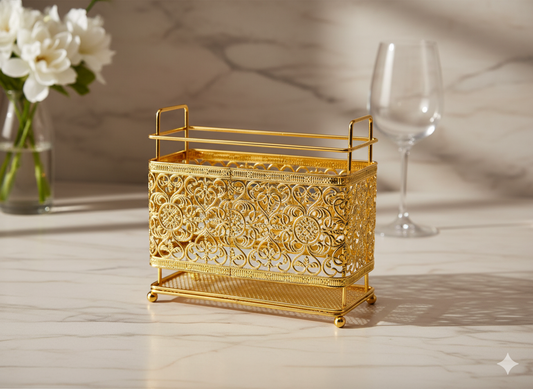 Elegant  Golden Cast Iron Holder