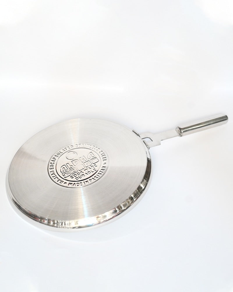 Stainless steel tawa hotplate for roti double bottom heavy