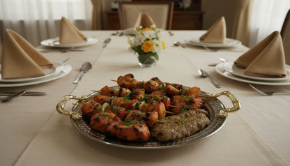 Bbq platter tray dish serving stainless steel hshome.pk