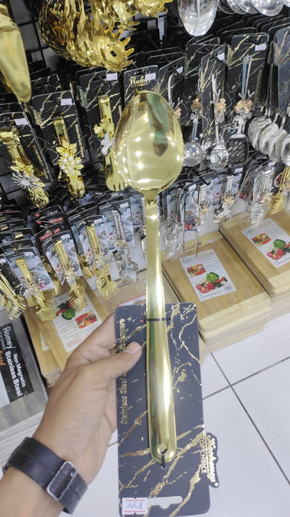 golden stainless steel tong serving spoon luxury pakistan wholesale hakimi steel hshome.pk