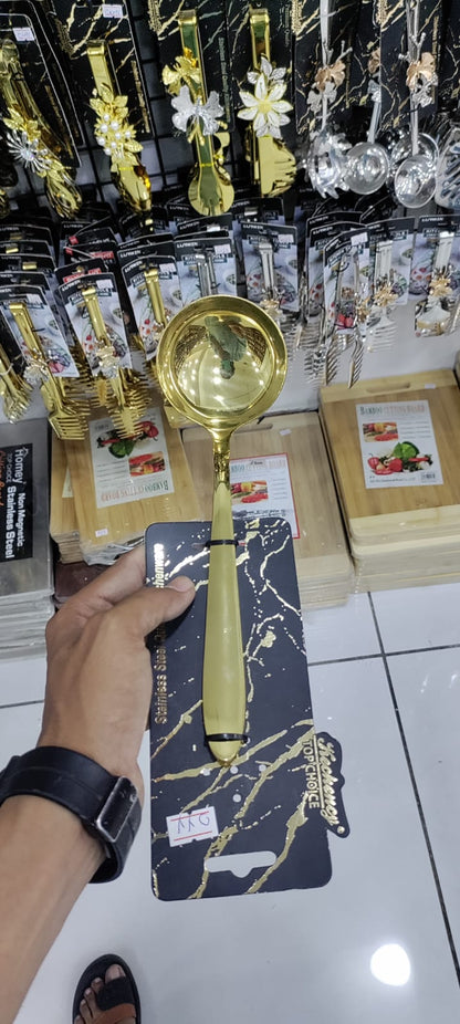 گولڈن سٹینلیس سٹیل سرونگ سپون پنجہ