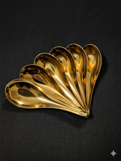 Golden stainless steel Soup Ice cream Spoon best quality
