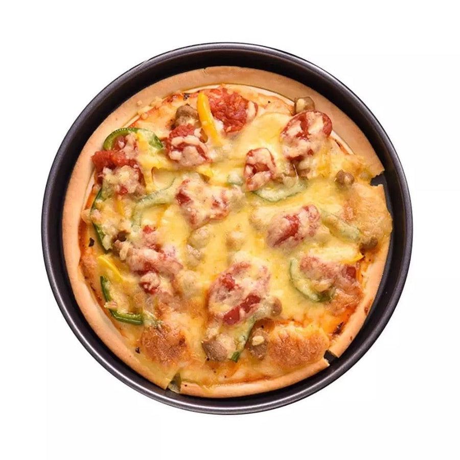 Non-Stick Pizza Pan, Round Pizza Pan Deep Dish Tray, Carbon Steel Non Stick Mold Baking Tool