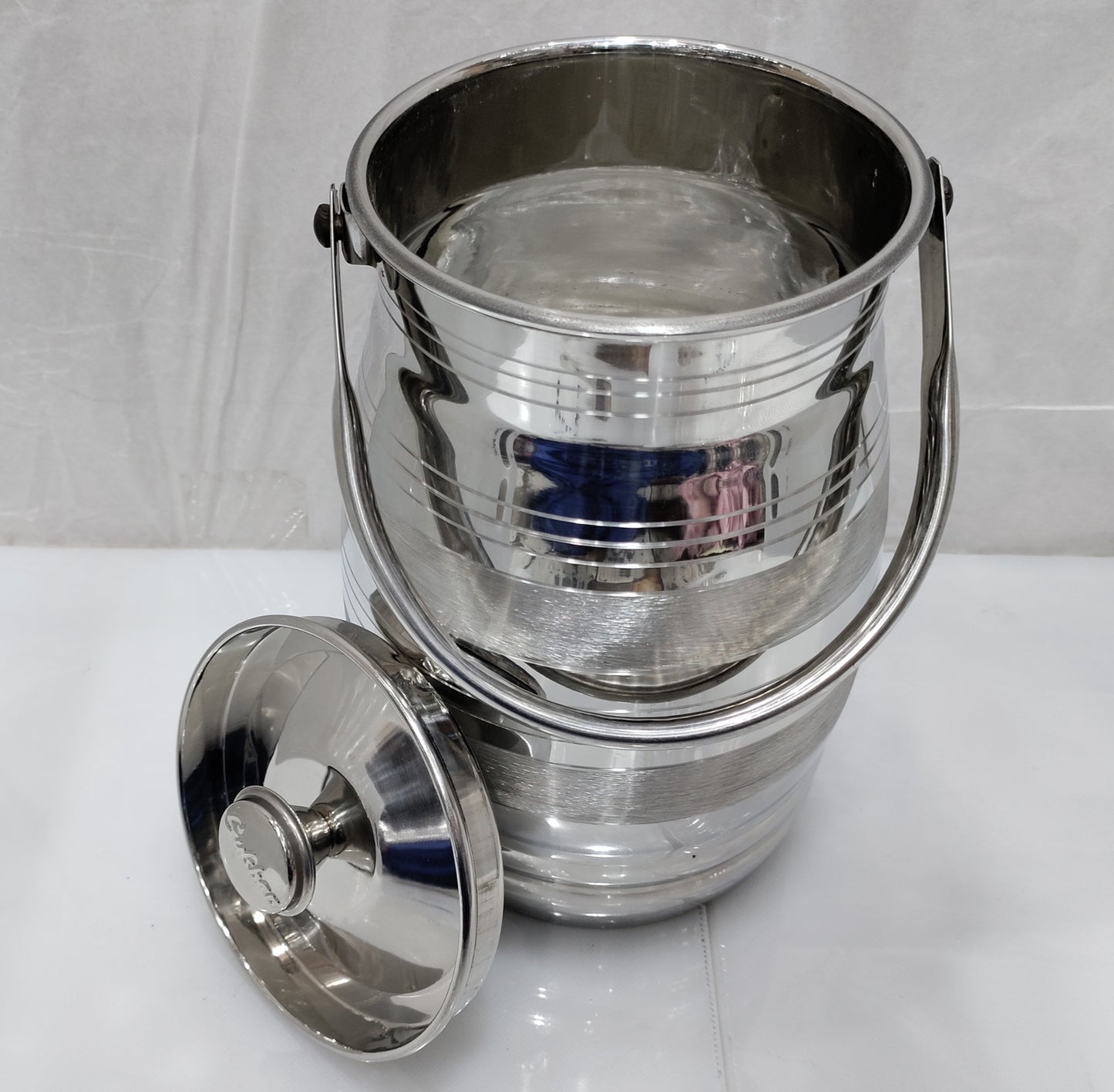 سلور ٹچ Milkcan سٹیل کنٹینر 5 سائز
