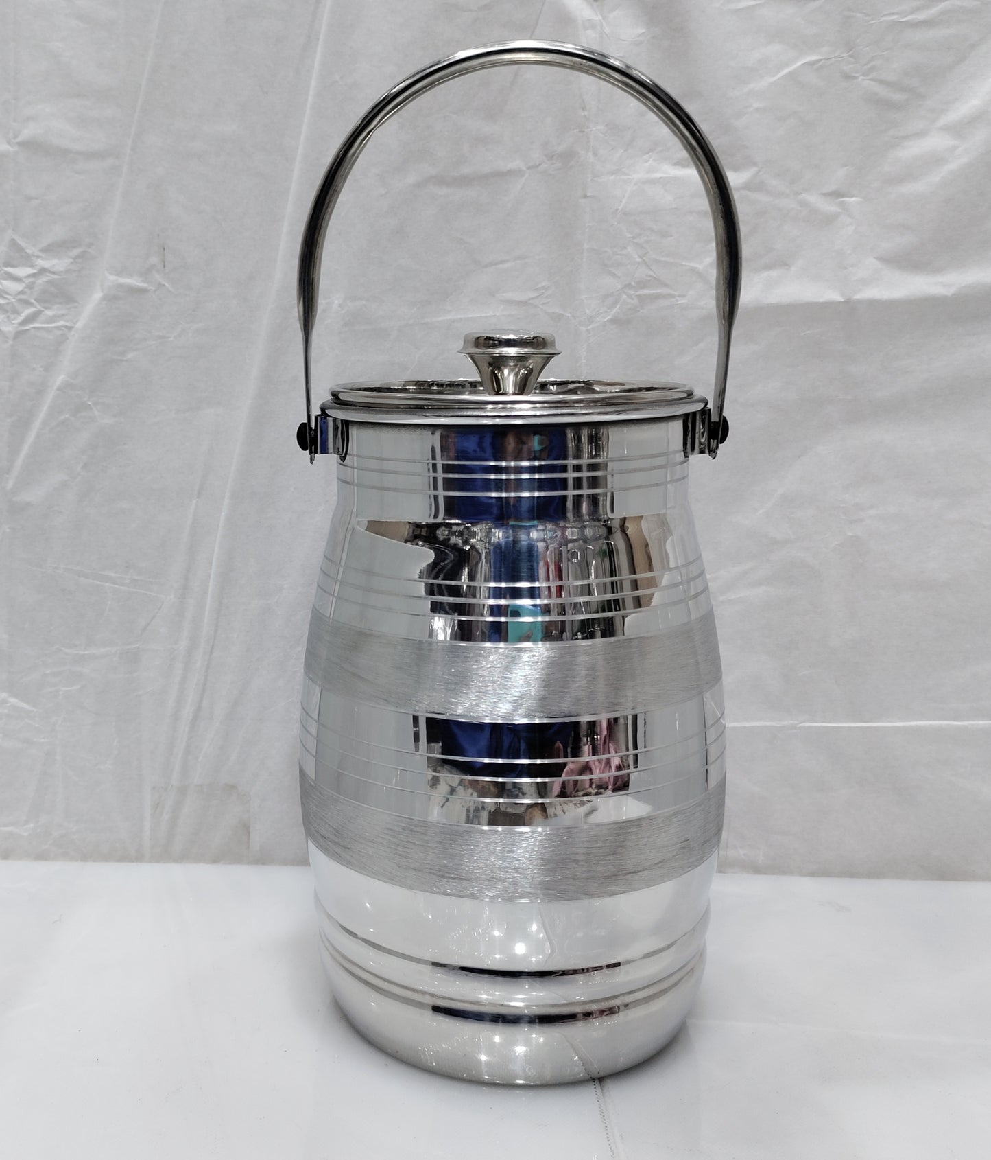 سلور ٹچ Milkcan سٹیل کنٹینر 5 سائز