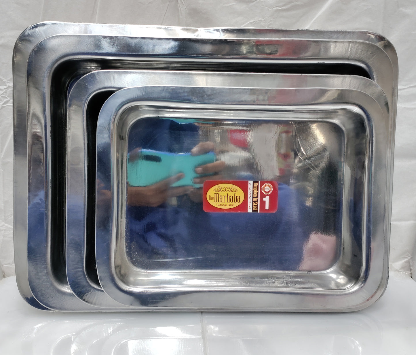 serving Tray Kam Gheri stainless steel