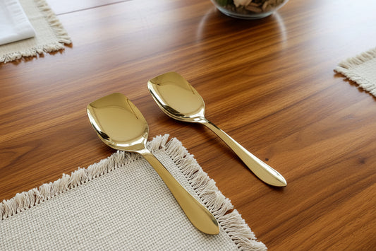 A One Stainless Steel Golden Cutlery Unique Shape