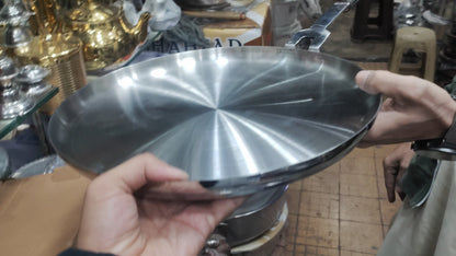 Stainless steel tawa hotplate for roti double bottom heavy