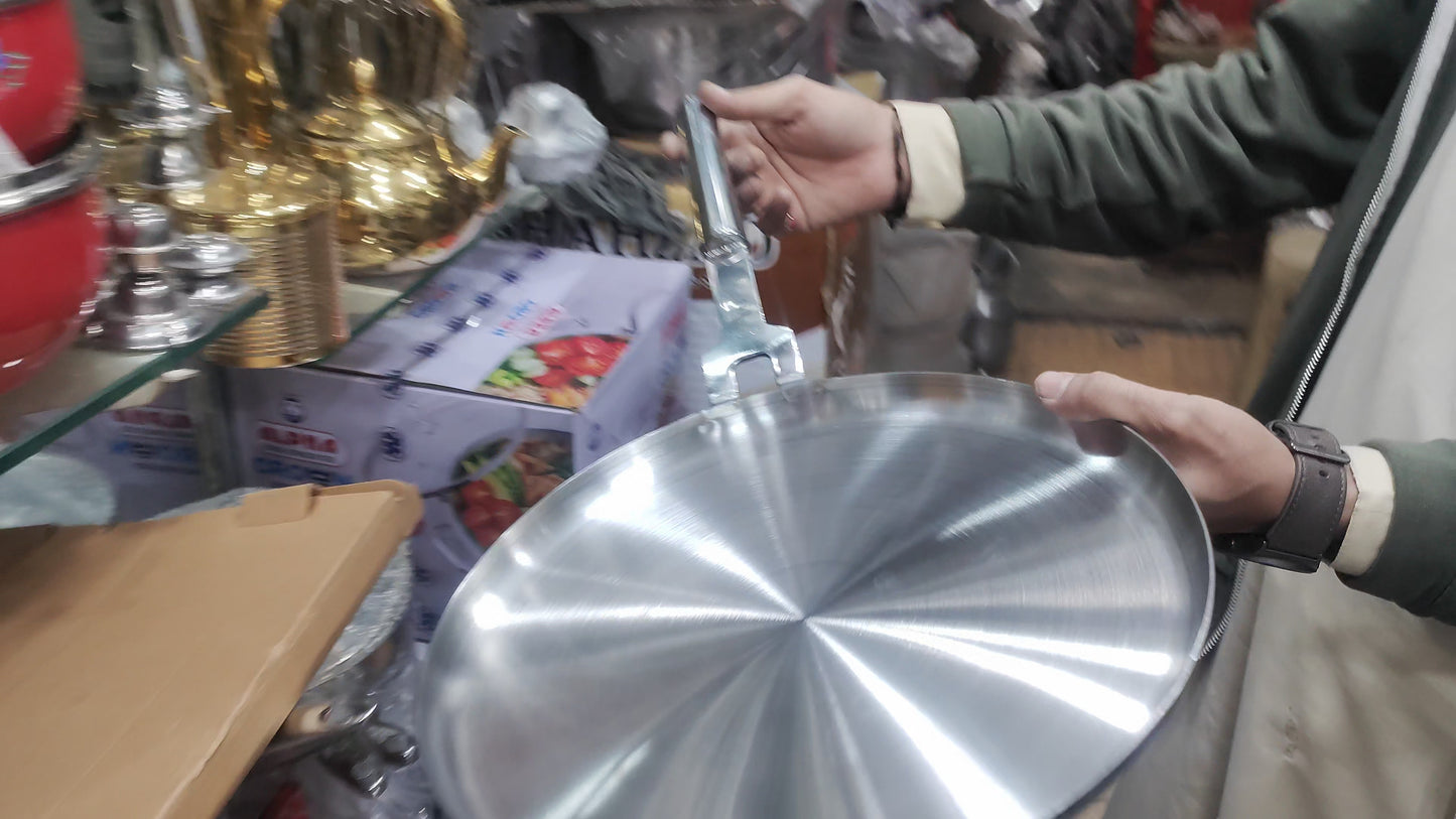 Stainless steel tawa hotplate for roti double bottom heavy