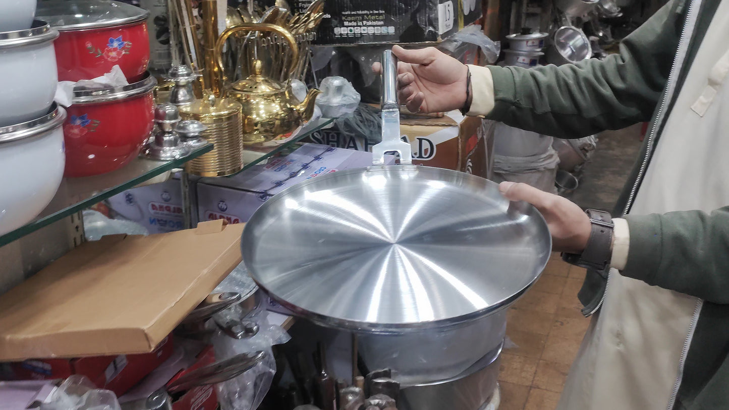 Stainless steel tawa hotplate for roti double bottom heavy
