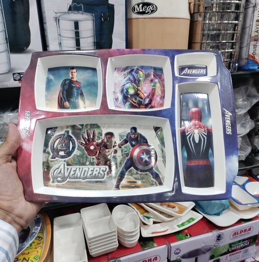 Kids Avenger Cartoon Tray beautiful melamine plate best for birthday gifts