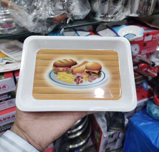 Kids BURGER Tray beautiful melamine plate best for birthday gifts