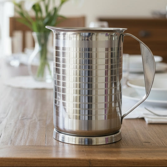 Stainless steel jug unbreakable plastic jug 1L pakistan karachi ramazan crockery iftari serving water jug heavy wholesale cheap rates