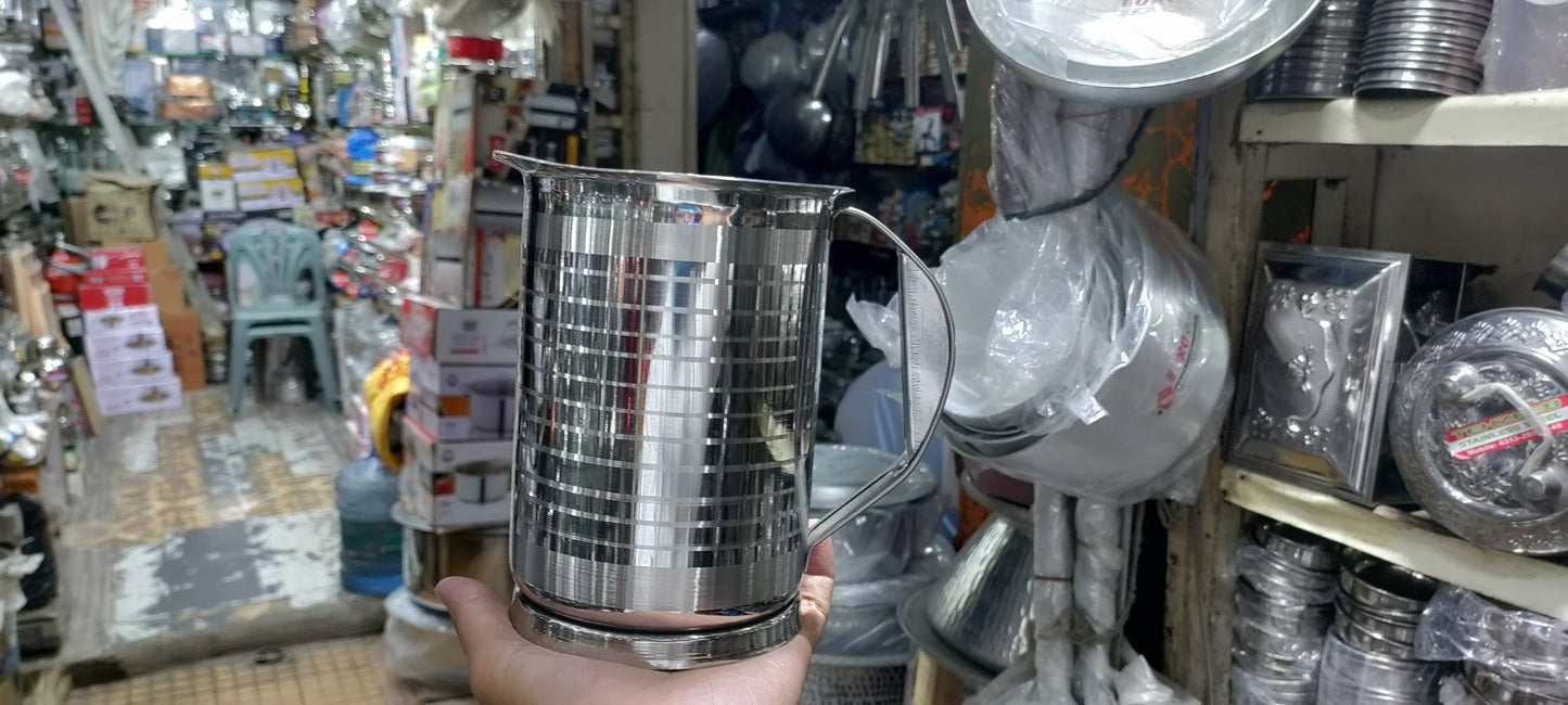 ہیوی کوالٹی ایپل اسٹیل واٹر سیٹ 1 جگ 6 گلاس