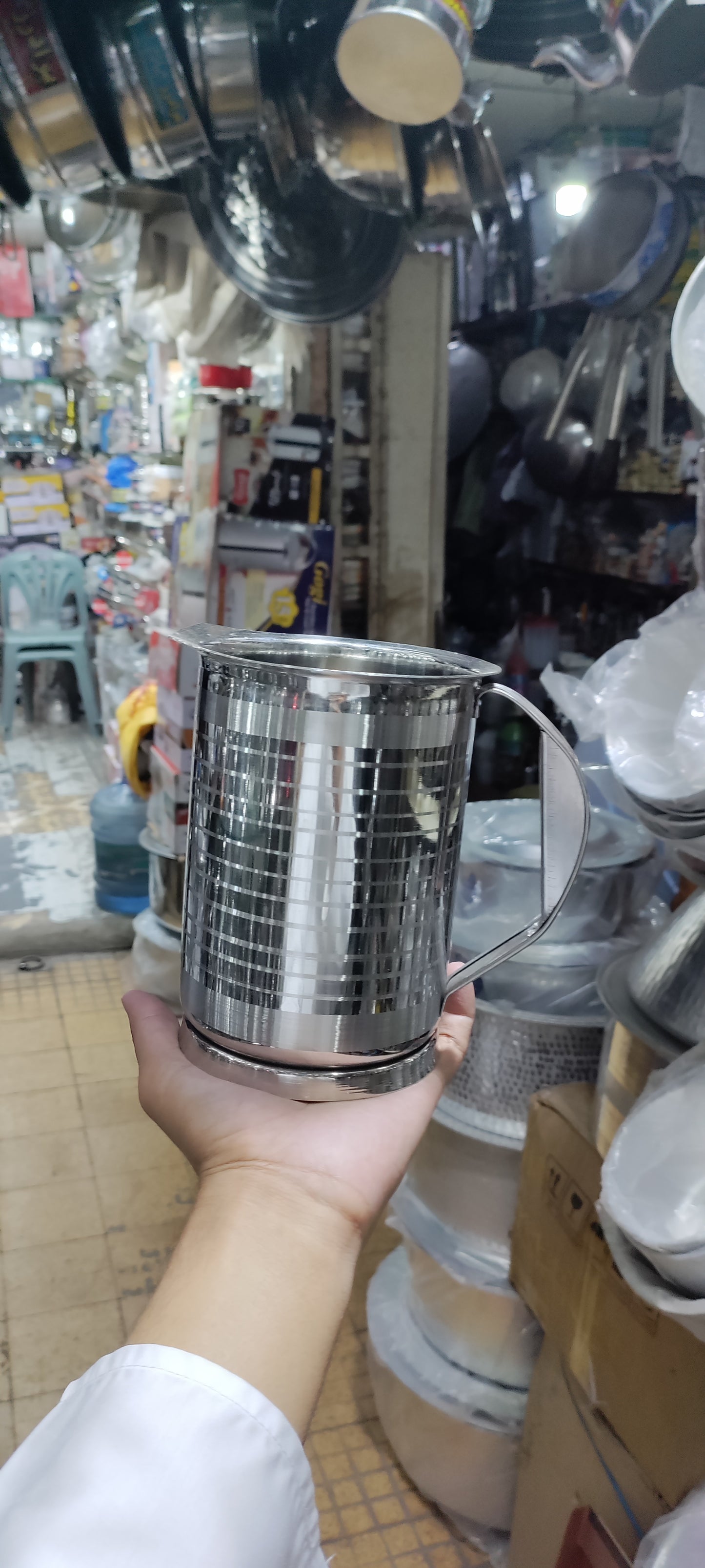 ہیوی کوالٹی ایپل اسٹیل واٹر سیٹ 1 جگ 6 گلاس