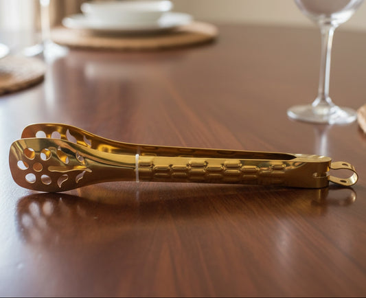 Tong Golden Colour Stainless steel heavy Serving chimta beautiful luxury