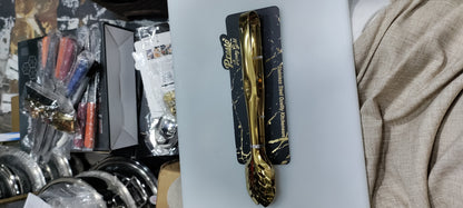 10 inch Tong Golden Colour Stainless steel heavy Serving chimta beautiful luxury