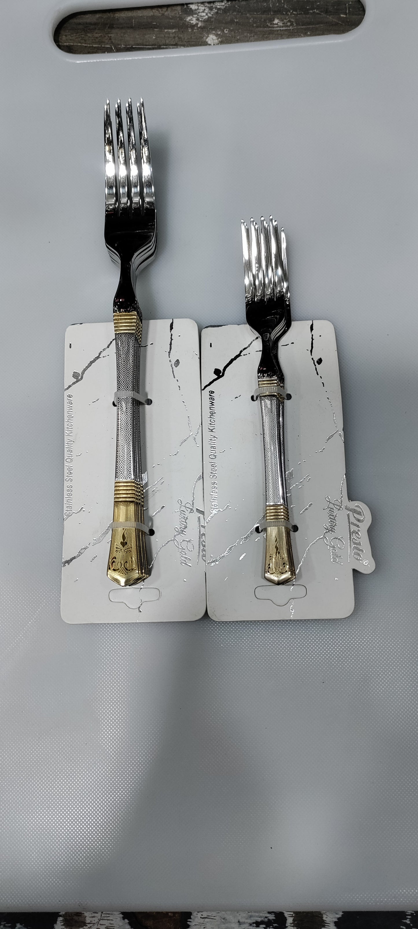 Full Heavy Stainless Steel Cutlery Unique Luxury Design silver golden with flower