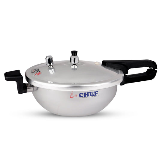 Chef aluminium Pressure Cooker 2 in 1 karahi