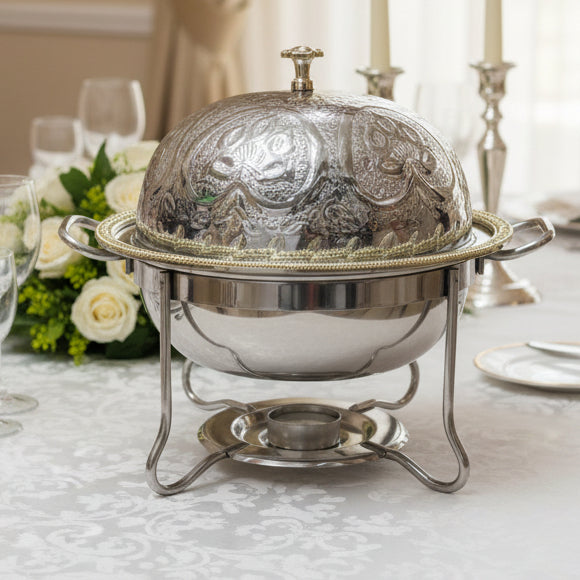 Mini Chafing Dish with Dome Lid & Candle Warmer, 17cm 20cm | Golden Touch Single Bowl Food Warmer | Price in Pakistan