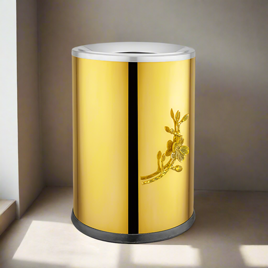 Golden luxury rich dustbin for office and home