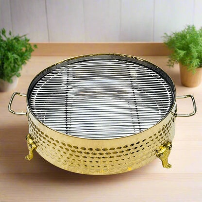 Stainless steel golden grill round beautiful
