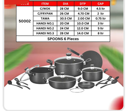17pcs Nonstick Gift Set Box Pack Marriage gift set