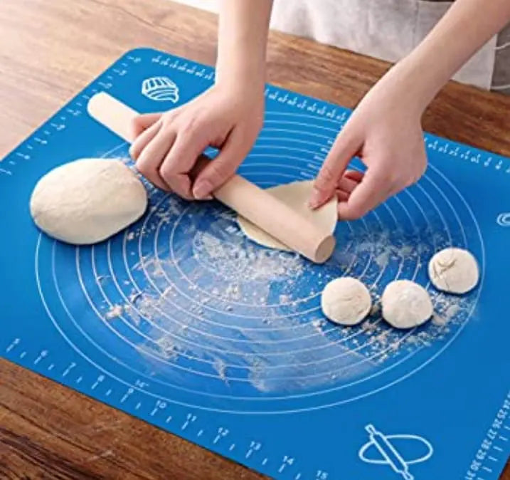 Silicon Mat | Silicon Baking Mat Sheet - Mat For Kitchen | Silicon Roti Mat | Non Slip Dough Mat | Baking Mat With Measurements | Kitchen Baking Accessories Dough Rolling Pad | Baking Tools Anti-Slip Baking Pad Roti Maker Mat me