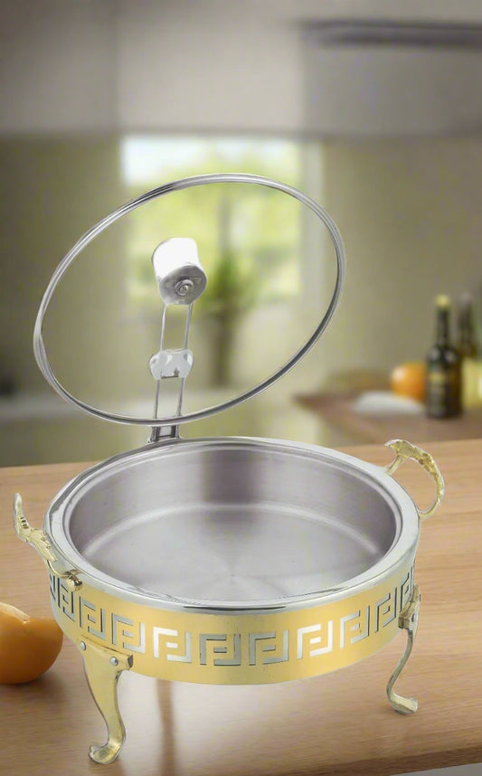 golden chefing dish serving dish stainless steel premium heavy